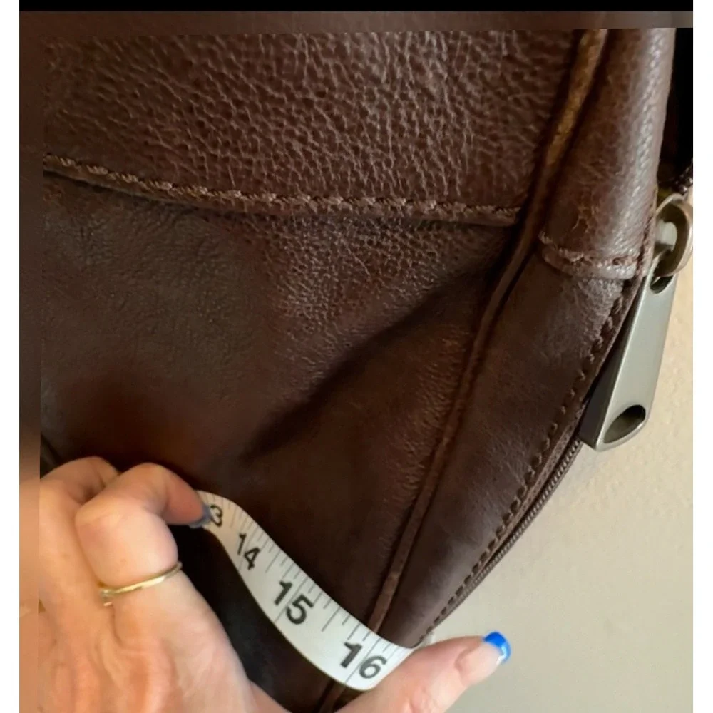 Men's Fossil Brown Leather Crossbody Laptop Document Bag
